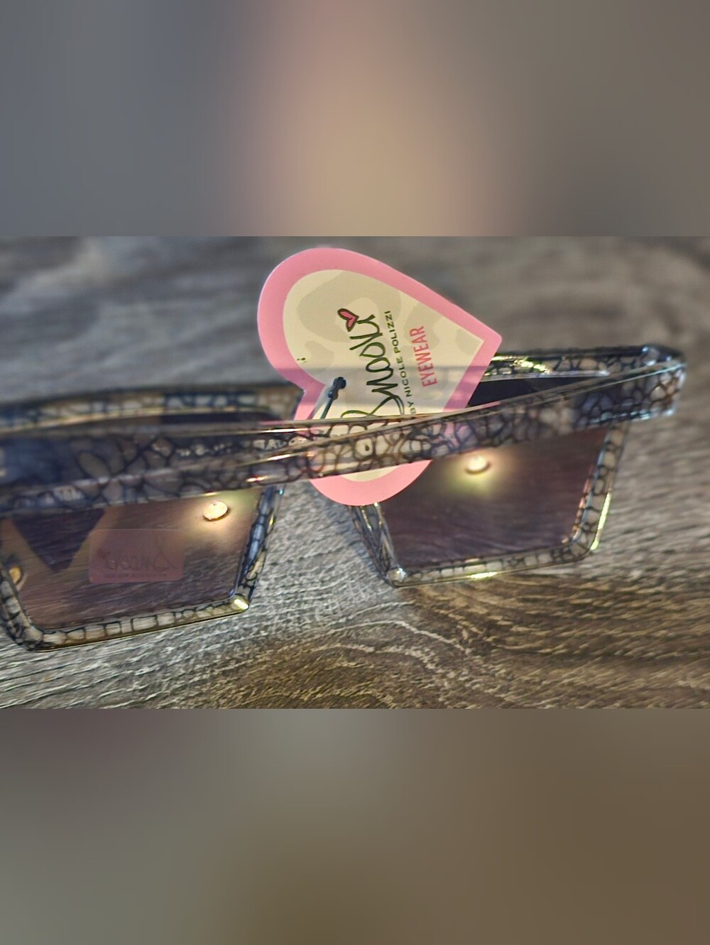 Snooki by Nicole Pollizzi Black Union Square Sunglasses